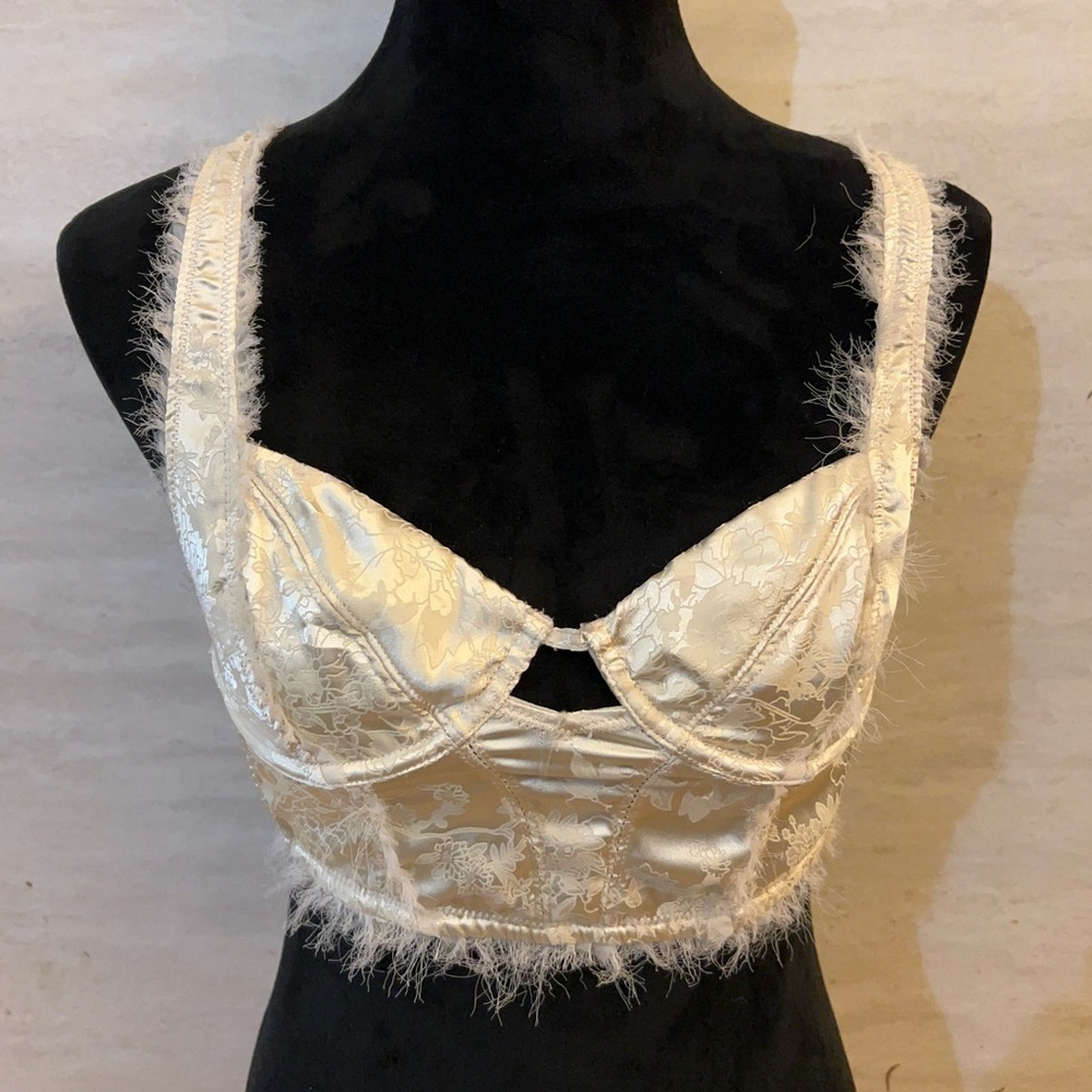 Out From Under Chic Cream Lace Bra/Corset
